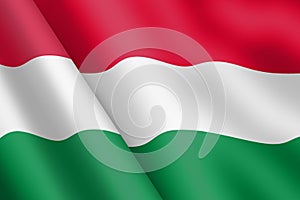 Hungary waving flag 3d illustration