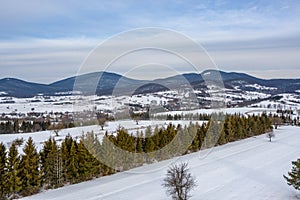 Hungary, Zemplen hills from drone view