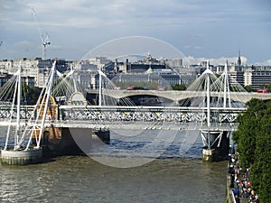 Hungerford Bridge and Golden Jubilee Footbridges