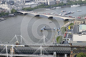 Hungerford & Waterloo Bridges. London. UK