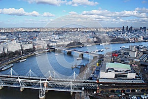 Hungerford and Waterloo Bridges on the Thames