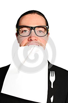 Hungry businessman