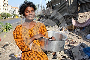 Hungry Streetside Teenager photo