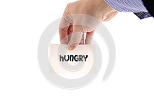 Hungry text concept