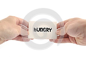 Hungry text concept