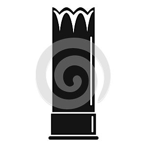Hunt rifle bullet icon, simple style