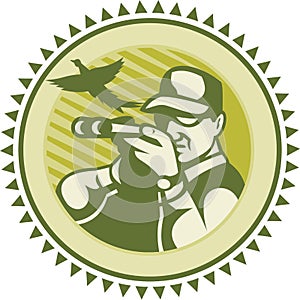 Hunter Aiming Shotgun Rifle Pheasant Bird