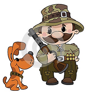 Hunter and dog
