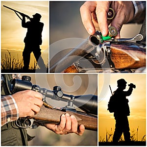 Hunter hunting collage