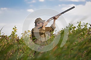 Hunter during a hunting party