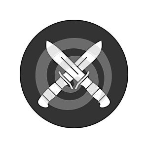 Hunter knives graphic icon