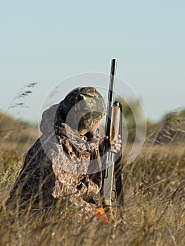 Hunter on the prairie
