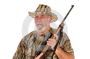 Hunter with rifle
