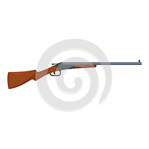 Hunter rifle icon, flat style