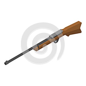 Hunter rifle icon, isometric style
