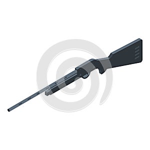 Hunter rifle icon, isometric style