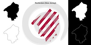 Hunterdon outline map