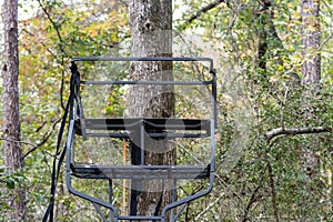 Hunters tree stand with platform