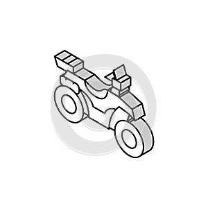 hunting atv isometric icon vector illustration