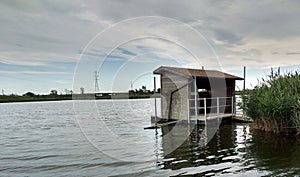 Hunting Blind, Kingsland Creek, Hackensack River, Meadowlands, NJ, USA