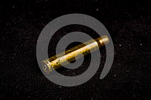 Hunting cartridge used on black velvet