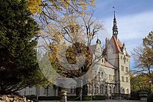 Hunting castle of Count Shenborn in Carpaty Village. Zakarpattja Region, Ukraine