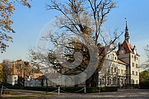 Hunting castle of Count Shenborn in Carpaty Village. Zakarpattja Region, Ukraine