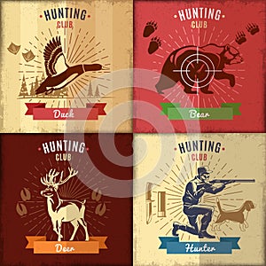 Hunting Club Emblems Set