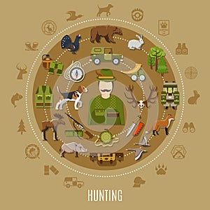 Hunting Concept Illustration