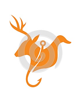 Hunting fishing logo , fishing logo vector