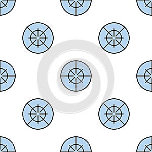 Hunting flat icon pattern