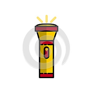 Hunting icon. Flashlight
