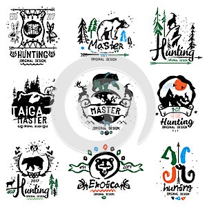 Hunting illustrations and logos.