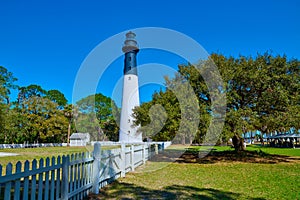 Hunting Island, South Carolina United States - March 5, 2023: The Hunting Island Light is located on Hunting Island near Beaufort