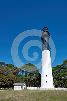 Hunting Island, South Carolina United States - March 5, 2023: The Hunting Island Light is located on Hunting Island near Beaufort