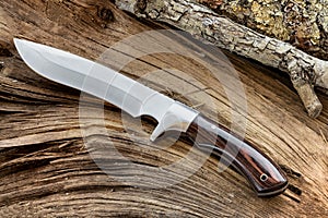 Hunting knife, survival, adventure and wilderness life.