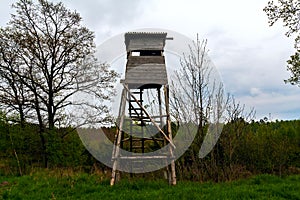 Hunting lookout tower forest