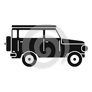 Hunting off road car icon, simple style