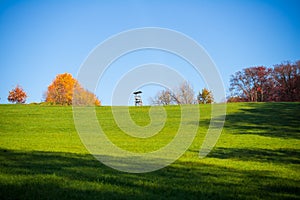 Hunting perch in a meadow