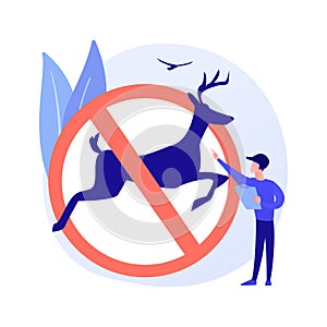 Hunting regulations abstract concept vector illustration.