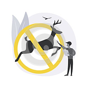 Hunting regulations abstract concept vector illustration.