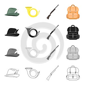 Hunting related icon set