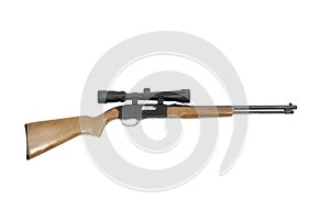 Hunting Rifle Isolated On A White Background
