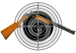 Hunting rifle and a shooting target