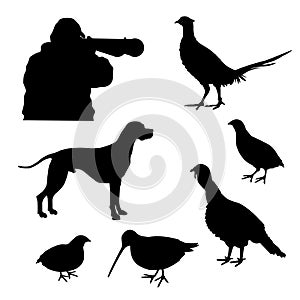 Hunting set vector