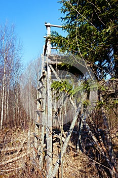 Hunting tower vertical stairs