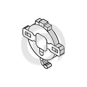 hunting trap isometric icon vector illustration