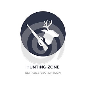 hunting zone icon on white background. Simple element illustration from Signs concept