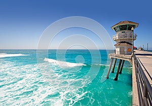 Huntington beach main lifeguard tower Surf City California