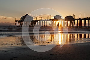 Huntington Beach Pier Sunburst